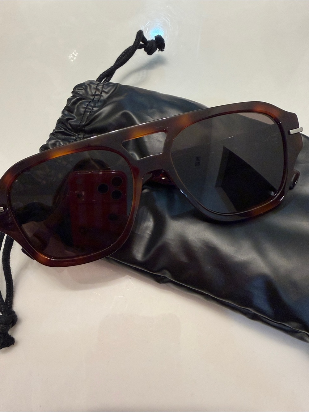 Fendi Tortoiseshell Frame Sunglasses with Dark Brown Lenses - Picture 2 of 9